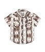 Color:Brown - Image 1 - Wrangler® Baby Boys 12-24 Months Short Sleeve Printed Woven Shirt