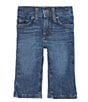 Color:Chambray - Image 1 - Wrangler® Baby Boys Newborn-24 Months Bootcut Denim Jeans