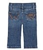 Color:Chambray - Image 2 - Wrangler® Baby Boys Newborn-24 Months Bootcut Denim Jeans