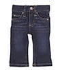 Color:Grassway - Image 1 - Wrangler® Baby Boys Newborn-24 Months Grassway 5-Pocket Denim Jeans