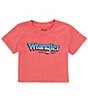 Color:Red - Image 1 - Wrangler® Baby Boys Newborn-24 Months Short Sleeve Stars & Stripes Logo T-Shirt