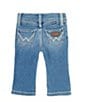 Color:Alexis - Image 2 - Wrangler® Baby Girls Newborn-24 Months Alexis Bootcut Denim Jeans