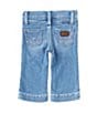 Color:Nora - Image 2 - Wrangler® Baby Girls 3-24 Months Nora Trouser Style Denim Jeans