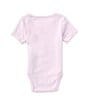 Color:Gray - Image 2 - Wrangler® Baby Girls Newborn-24 Months Short Sleeve Pony Face Knit Bodysuit