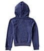 Color:Blue Heather - Image 2 - Wrangler® Big Boys 8-20 Long Sleeve Logo Heathered Fleece Hoodie