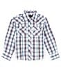 Color:Multi - Image 1 - Wrangler® Big Boys 8-20 Long Sleeve Multi-Plaid Woven Western Shirt