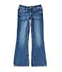 Color:Dark Blue - Image 1 - Wrangler® Big Girls 7-16 Bootcut Western Jeans