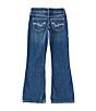 Color:Dark Blue - Image 2 - Wrangler® Big Girls 7-16 Bootcut Western Jeans