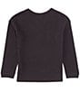 Color:Black - Image 2 - Wrangler® Big Girls 7-16 Long Sleeve Glitter Logo Sweatshirt