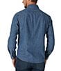 Color:Mid Tint - Image 2 - Wrangler® Regular Fit Western Denim Shirt