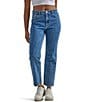Color:Topaz - Image 1 - Wrangler® High Rise Straight Ankle Jeans