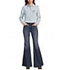 Wrangler Iconic Western Snap Denim Shirt - Image 3