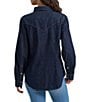Wrangler Iconic Western Snap Denim Shirt - Image 2