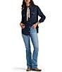 Wrangler Iconic Western Snap Denim Shirt - Image 3