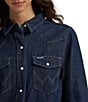 Wrangler Iconic Western Snap Denim Shirt - Image 4