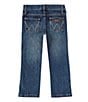 Color:Layton - Image 1 - Wrangler® Little Boys 2T-7 Retro® Slim-Fit Bootcut-Leg Denim Jeans