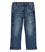 Color:Layton - Image 2 - Wrangler® Little Boys 2T-7 Retro® Slim-Fit Bootcut-Leg Denim Jeans