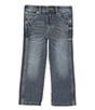 Color:Jerome - Image 1 - Wrangler® Little Boys 2T-7 Slim Fit Straight Leg Denim Jeans