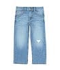 Color:Cool Blue - Image 1 - Wrangler® Little Boys 4T-7 Kabel Regular-Fit Straight-Leg Denim Jeans