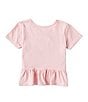 Color:Light Pink - Image 2 - Wrangler® Little Girls 2T-4T Short Sleeve Watercolor Horse T-Shirt