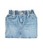 Color:Blue - Image 1 - Wrangler® Little Girls 4-6X Emily Paperbag Waist Denim Skirt