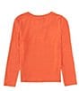 Color:Ginger - Image 2 - Wrangler® Little Girls 4-7 Long-Sleeve Graphic Cowgirls Forever Print Top
