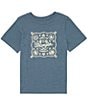 Color:Midnight Navy - Image 1 - Wrangler® Little Girls 4-7 Short Sleeve Long Live Cowboys T-Shirt