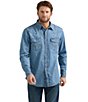 Wrangler Wrangler® Long Sleeve Denim Western Shirt,New Products : American Fashion Style Bags On Sale