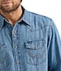 Wrangler® Long Sleeve Denim Western Shirt - Image 4