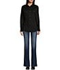 Wrangler Wrangler® Long Sleeve Pointed Front-And-Back Yoke Western Shirt, Color:Black - Image 3