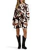 Wrangler Long Sleeve Smocked Mini Dress - Image 1