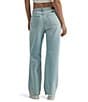 Color:Icy Blue - Image 2 - Wrangler® Mid Rise Destructed Straight Leg Jeans
