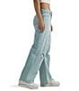 Color:Icy Blue - Image 3 - Wrangler® Mid Rise Destructed Straight Leg Jeans