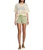 Wrangler Wrangler® Mid Rise Vintage Inspired Shorts, Color:Eucalyptus - Image 3
