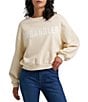 Wrangler® Retro® Logo Satin Applique Long Sleeve Fleece Sweatshirt - Image 1