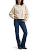 Wrangler® Retro® Logo Satin Applique Long Sleeve Fleece Sweatshirt - Image 3