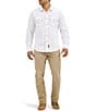 Wrangler® Retro® Long Sleeve Western Snap Solid Dobby Shirt - Image 3