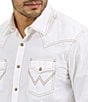 Wrangler® Retro® Long Sleeve Western Snap Solid Dobby Shirt - Image 4