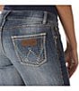 Color:Medium Blue - Image 5 - Wrangler® Retro Sadie Low Rise Stitch Pocket Bootcut Jeans