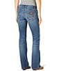 Color:Tiffany - Image 2 - Wrangler® Retro Sadie Low Rise Back Stitch Pocket Bootcut Jeans