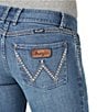 Color:Tiffany - Image 5 - Wrangler® Retro Sadie Low Rise Back Stitch Pocket Bootcut Jeans
