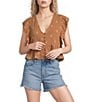 Wrangler Short Flutter Sleeve Blouse - Image 1