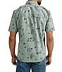 Color:Cactus Cowboy - Image 2 - Wrangler® Short Sleeve Cowboy Printed Poplin Button-Up Shirt