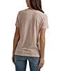 Color:Peach Whip - Image 2 - Wrangler® Short Sleeve Logo Graphic Boyfriend T-Shirt
