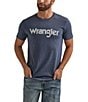 Color:Navy - Image 1 - Wrangler® Short Sleeve Logo T-Shirt