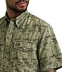 Wrangler Short Sleeve Olivine Print Performance Shirt - Image 3