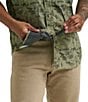 Wrangler Short Sleeve Olivine Print Performance Shirt - Image 5