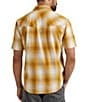 Color:Amber Gold - Image 2 - Wrangler® Short Sleeve Plaid Button-Up Shirt