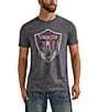 Color:Asphalt - Image 1 - Wrangler® Short Sleeve Shield Eagle Graphic T-Shirt