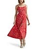 Color:Red - Image 1 - Wrangler® Sleeveless Mom N Me Printed Long Dress